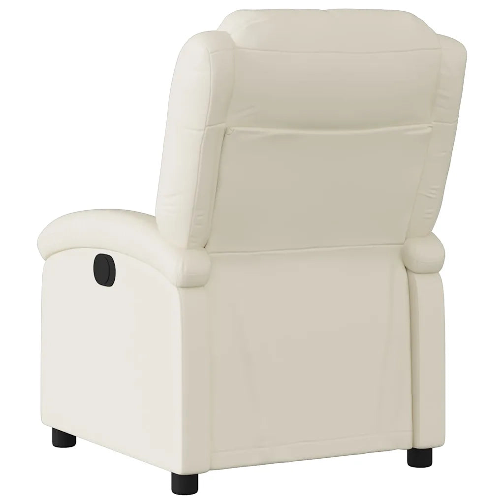 Divano Sedia-Poltrona Reclinabile Elettrica Crema in Similpelle 599140