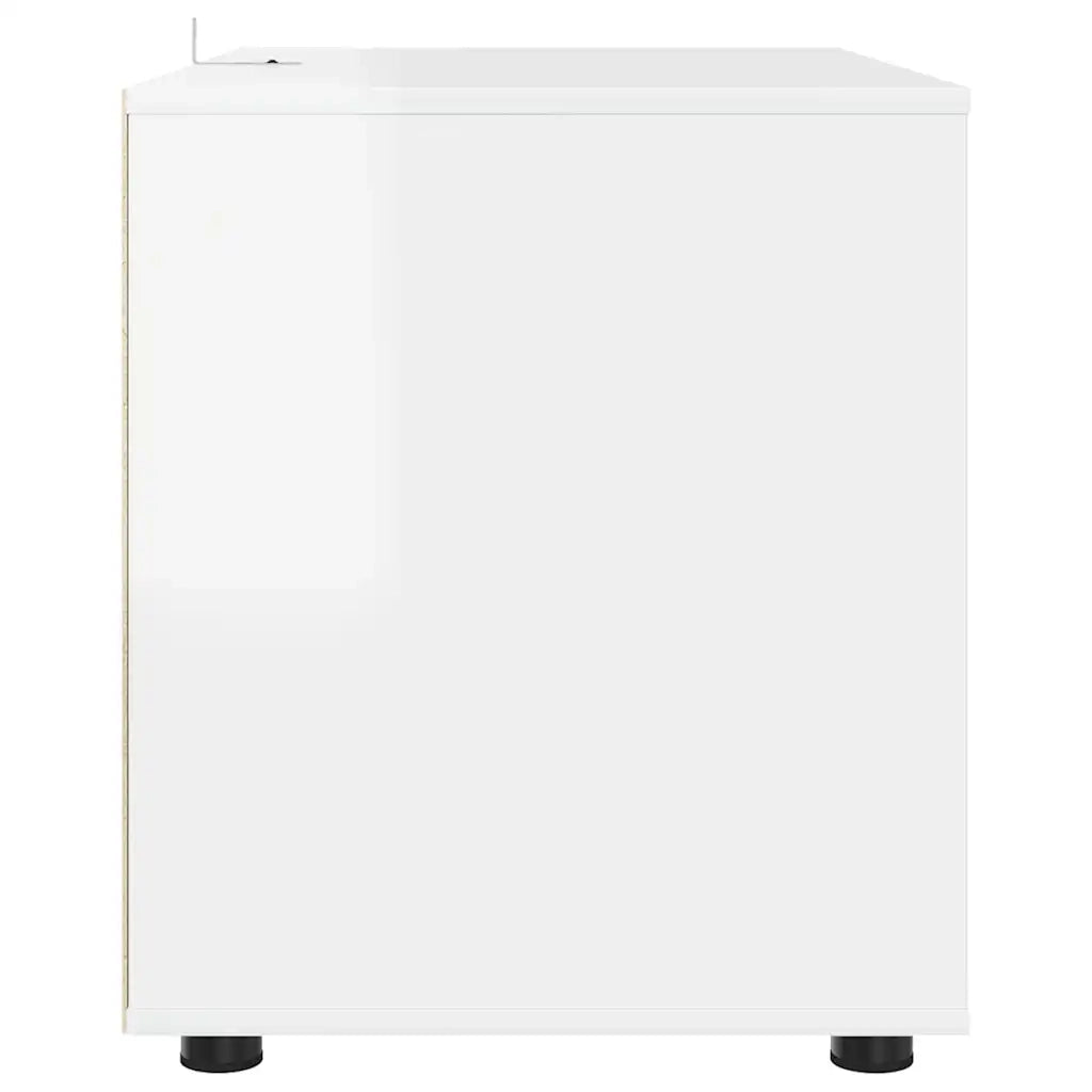 Armadio Bianco Lucido 80 x 48 x 57 cm Legno multistrato 888821
