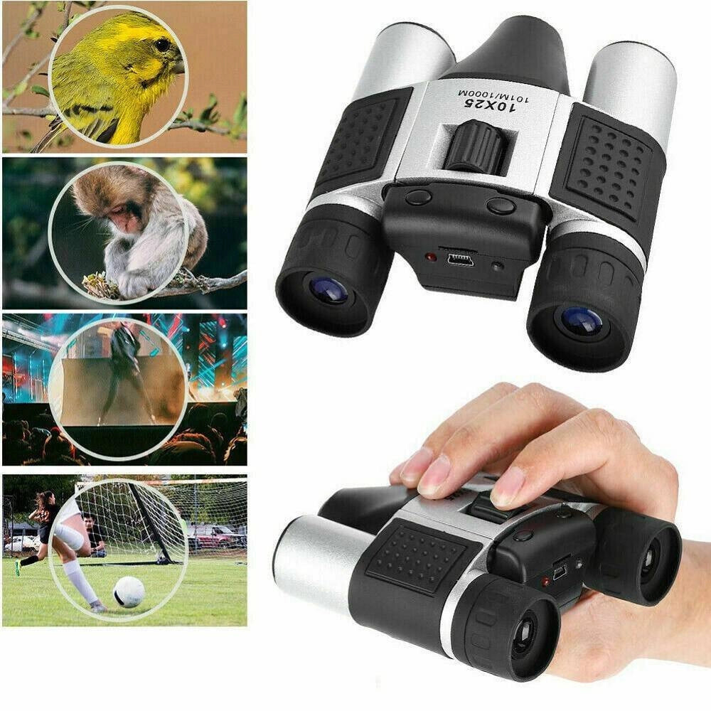 Trade Shop - Binocolo Con Fotocamera Digitale Telescopio Tf Microsd 10x25 Dt08 1.3mp Cmos -