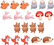 Set di 20 spille per bacheca in stile cartoon di animali con luce verde per pareti in cartone e cartelli