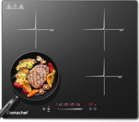 Induzione a 4 Piste con 9 Livelli di Potenza e Funzione di Pausa - Cucina Sicura e Efficiente