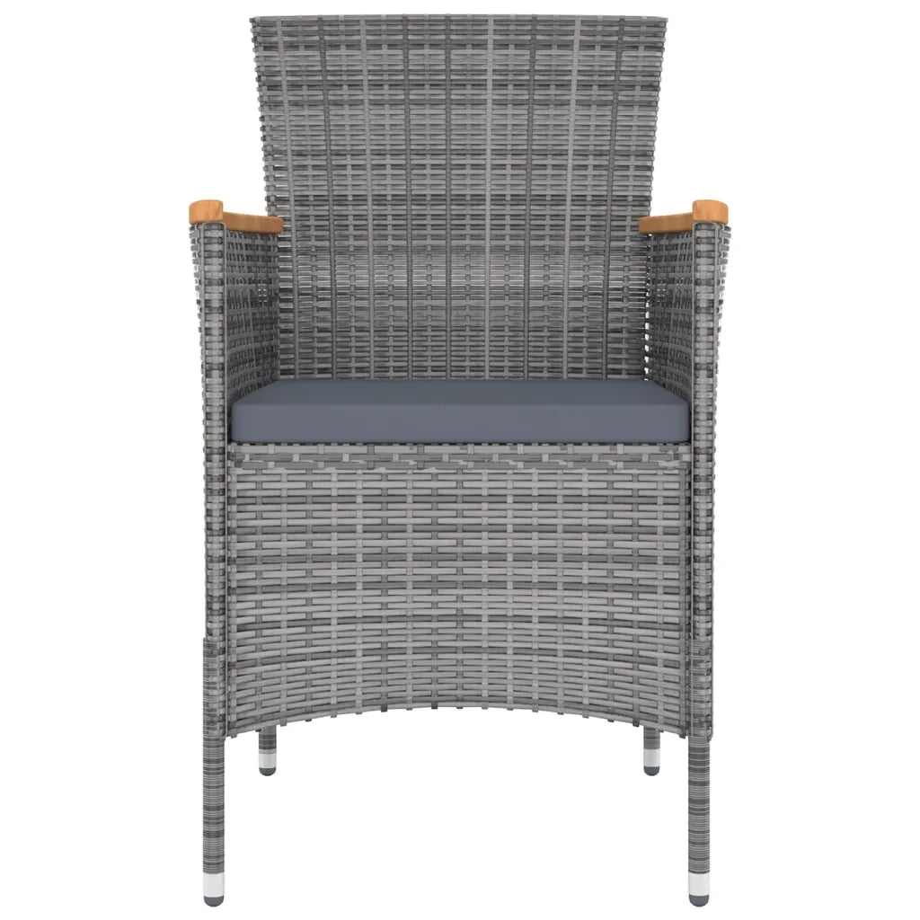 Set da Pranzo per Giardino 11 pz con Cuscini Grigio cod mxl 57591
