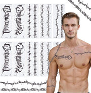 Decorazioni per il viso a tema Halloween - Set da 10 pezzi - Decorazione temporanea - Design a maglia metallica grande - Accessori di trucco per feste - Set di regali per feste con kit di trucco