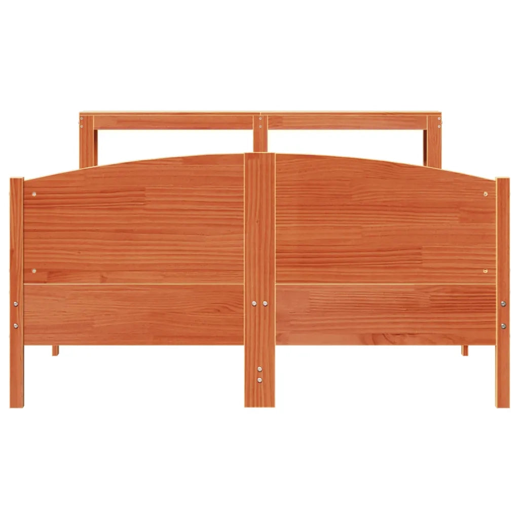 Letto senza Materasso Marrone Cera 150x200 cm in Legno di Pino 3306224