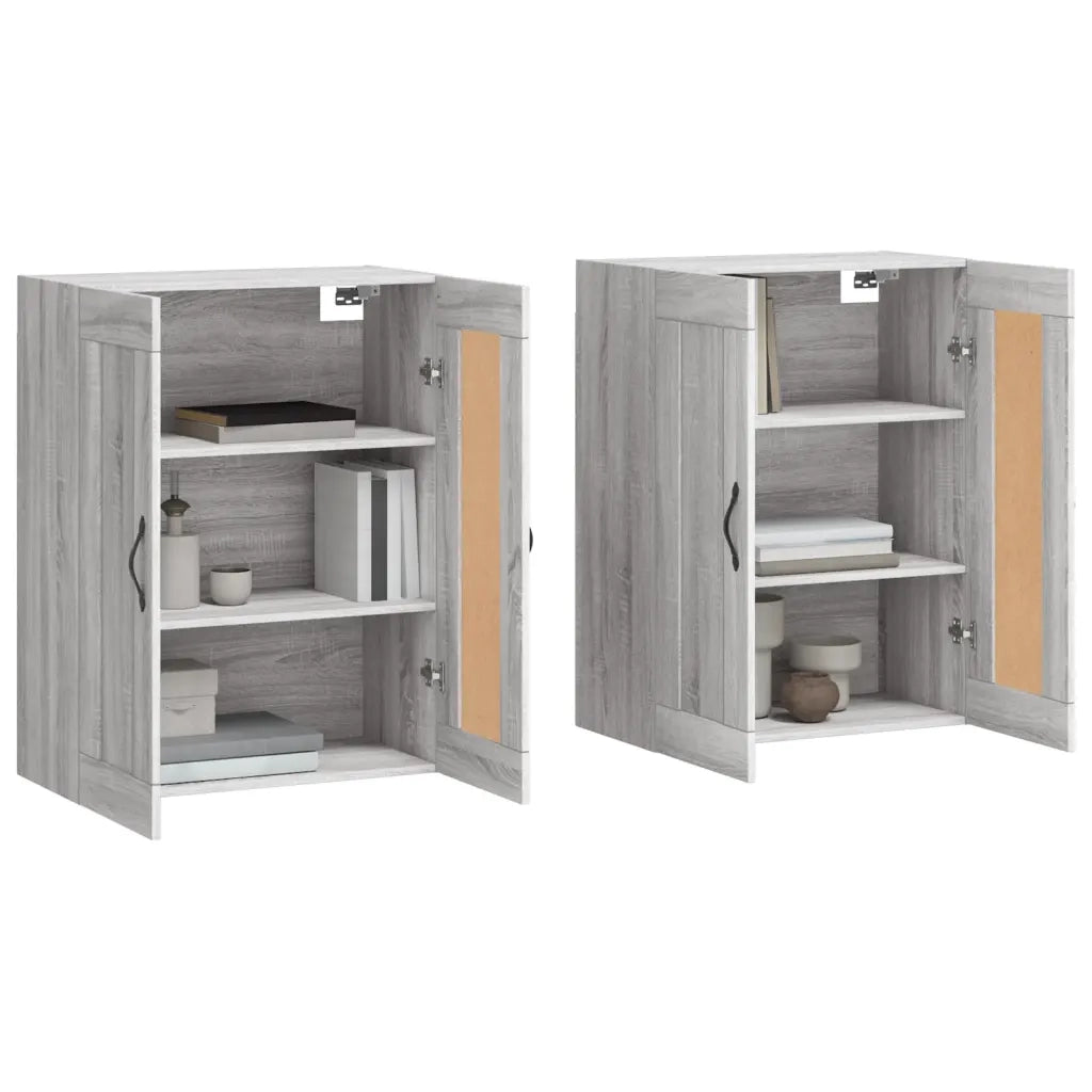 Armadietti a Parete 2 pz Grigio Sonoma in Legno Multistrato CFW1391983