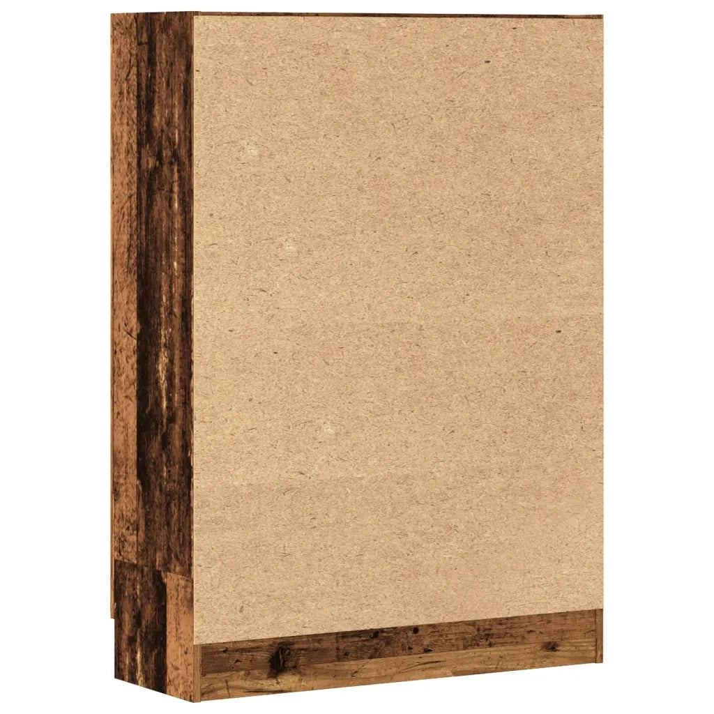 Libreria-Scaffale per Libri-Mobile di Stoccaggio Legno Antico 82,5x30,5x115 cm in Truciolato 245018