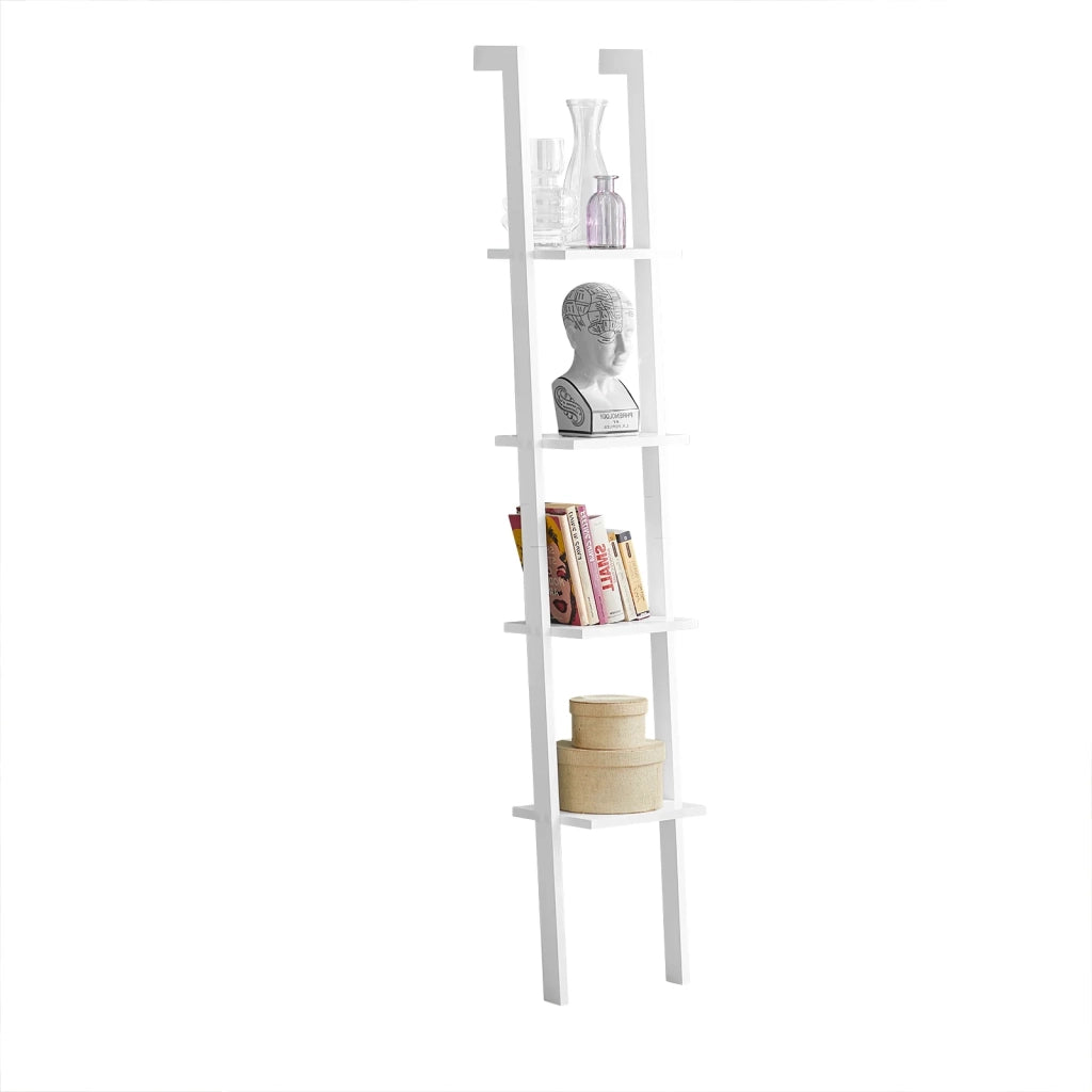 Libreria,mensola Scala,mensola angolare,scaffale componibile,con 4 ripiani Bianco FRG15-W