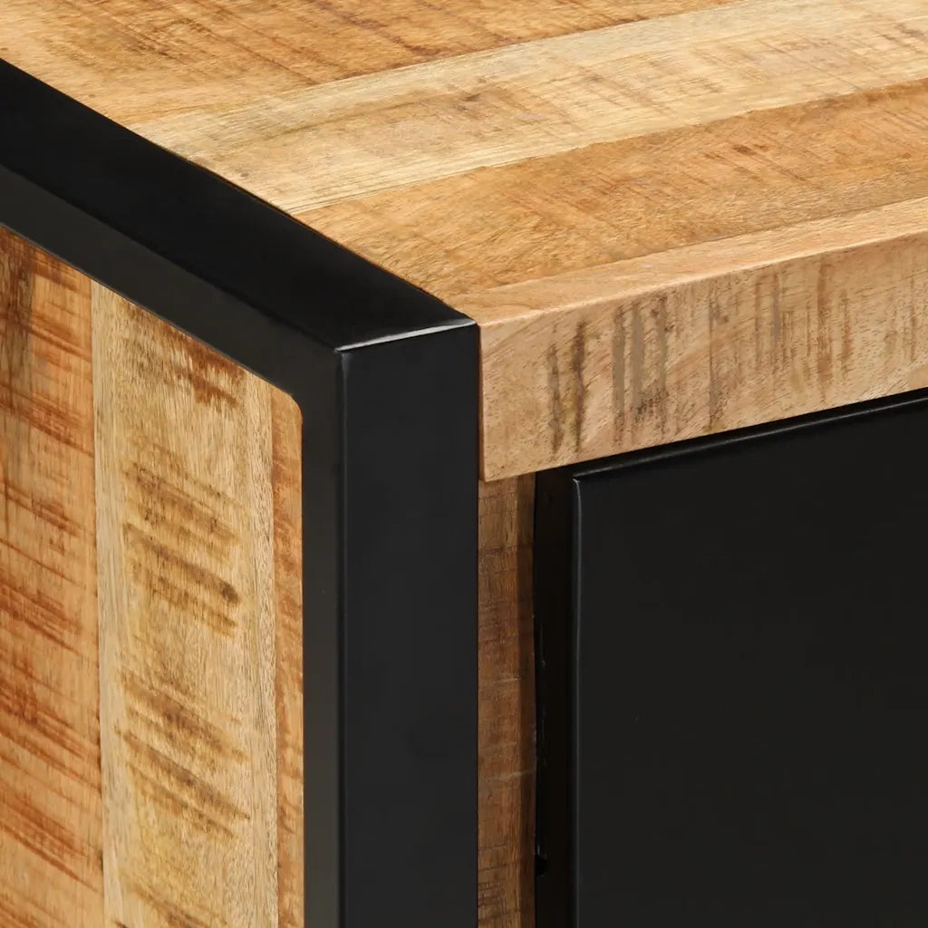Mobile Porta TV 80x30x40 cm in Legno Massello di Mango Grezzo