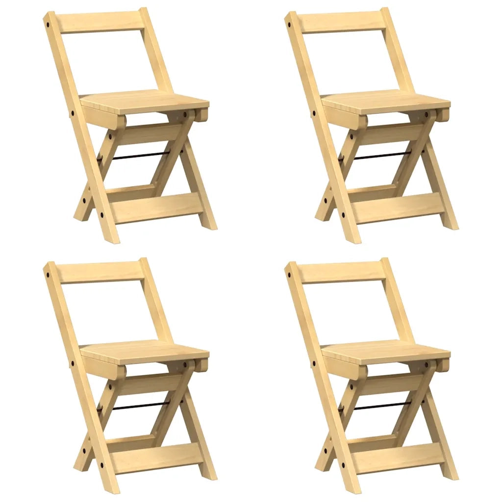 Set da Pranzo 5 pz Corona Pieghevole Marrone Cera in Pino 3295716