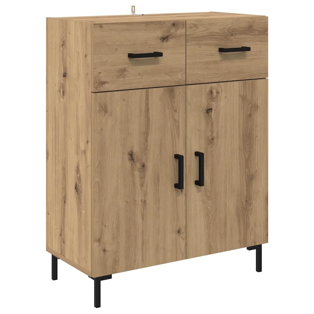 Credenza 2 pz-Set di 2 Buffet-Armadio da cucina Rovere artigianale Legno multistrato 610717