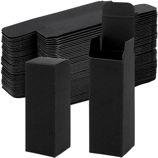 Scatola di regalo 100 pezzi - Scatola cartonata - Confezione per flaconi - Confezione di regalo - Decorazione creativa - Dimensioni compatte 3,2 x 3,2 x 9,2 cm - Scatola di confezione