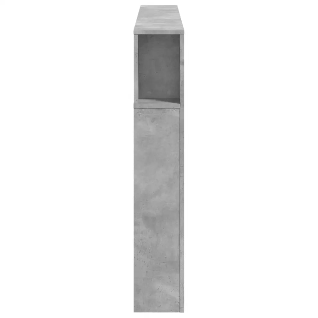 Testiera LED Grigio Cemento 160x18,5x103,5 cm Legno Multistrato