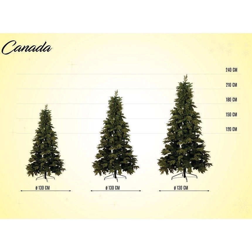 Albero Di Natale Canada Pe-Pvc 180 Cm 535 Rami