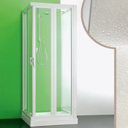 Box doccia 3 lati 75x90x75 CM in Acrilico mod.Giove con apertura a libro