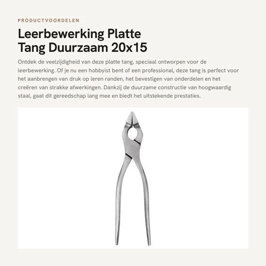 Tang multifunzionale in pelle - Acciaio - 20 x 15 cm