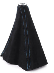 Gaiter di trasmissione universale - Pelle di lana - Copertura del pomello del cambio - Sostituzione per la leva del cambio - Piastrina blu - Qualità professionale - Pomello del cambio con copertura