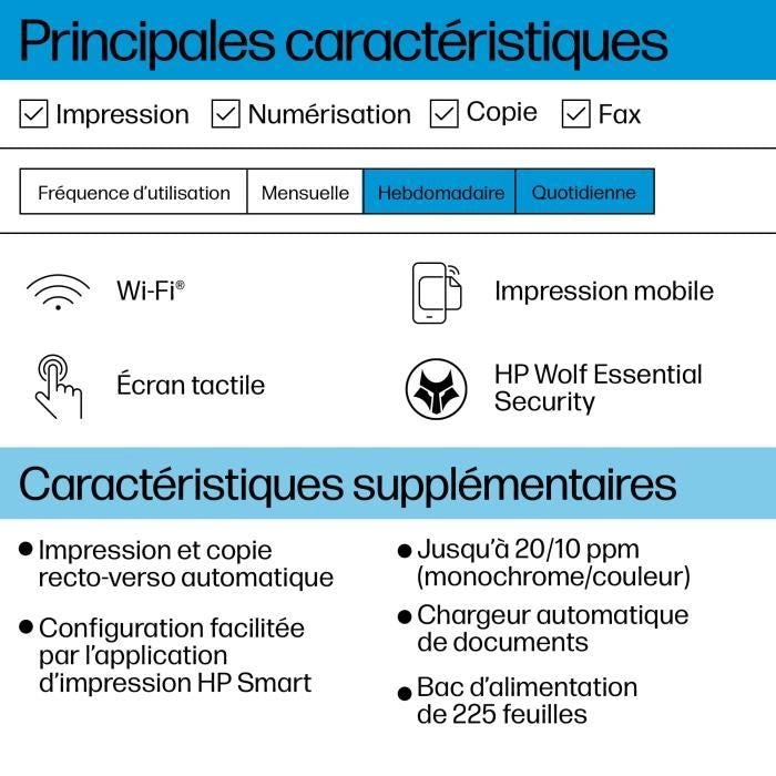 HP OfficeJet Pro 8124e - Stampante All-in-One - Getto d'inchiostro a colori con 3 mesi di Instant Ink incluso con HP+