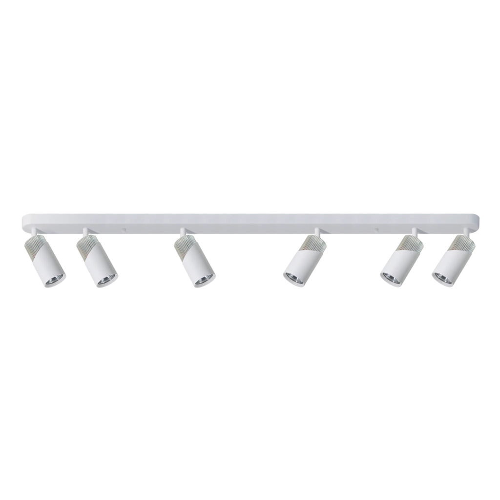 Barra soffitto 6 faretti bianco/cromo GU10 8W Milagro