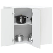 Pensile da Cucina ad Angolo-Mobile Cucina da Parete Lucca Grigio Cemento in Truciolato