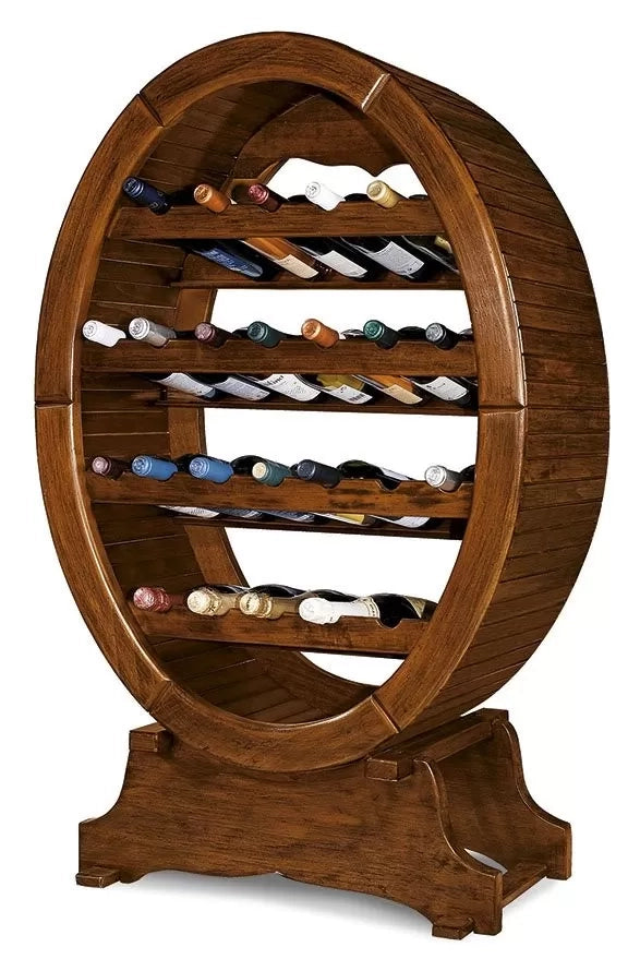 Portabottiglie in legno classico grezzo l.79 p.31 h.123 (1211) - Mobili 2G