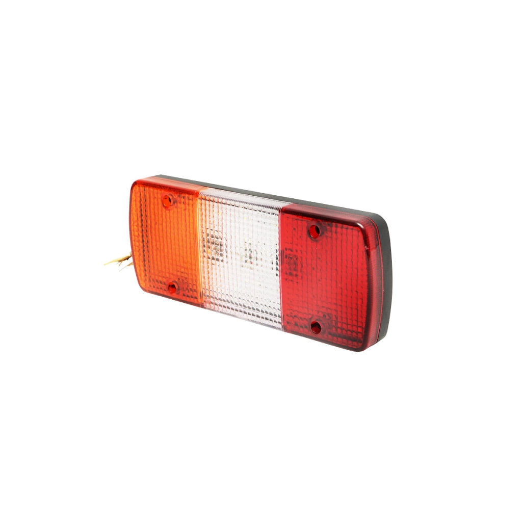 Lampada posteriore a LED rettangolare con 28 LED e 3 compartimenti, 24V