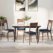 Cuscini per Seduta 4 pcs Blu 40 x 40 x 3 cm Tessuto
