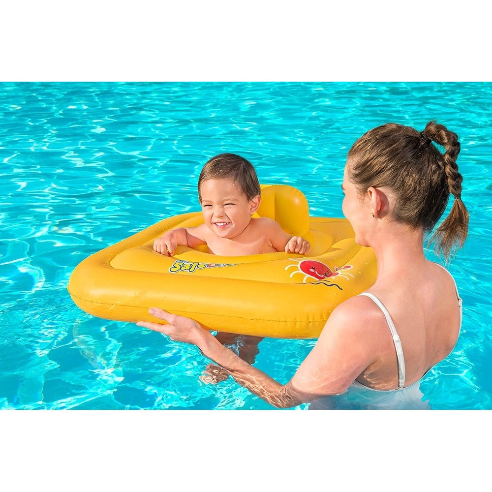 Trade Shop - Salvagente Gonfiabile A Mutandina Quadrato Swim Safe Abc Step A 76 X 76 Cm 32050 -
