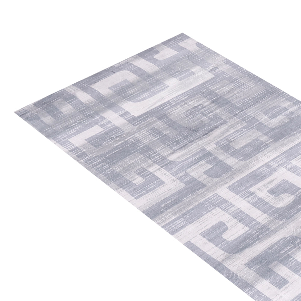 Tappeto grigio Tessuto 80 x 300 cm Motivo geometrico moderno Soggiorno Camera da letto Per riscaldamento a pavimento Fondo antiscivolo