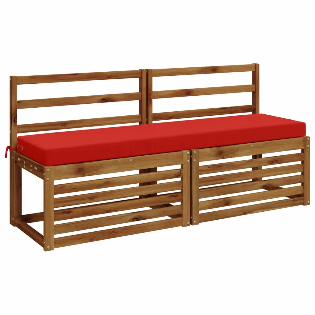 Cuscini per Panchina a 2 Pezzi SOEST 2 pz 100% Poliestere Rosso 949827