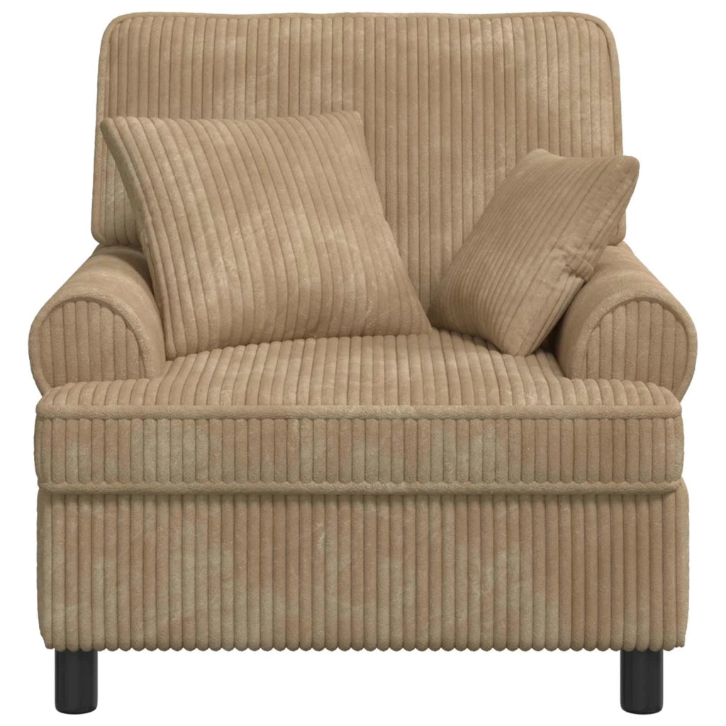 Poltrona XL con Cuscini Tortora Tessuto a 1,5 linee 42043482