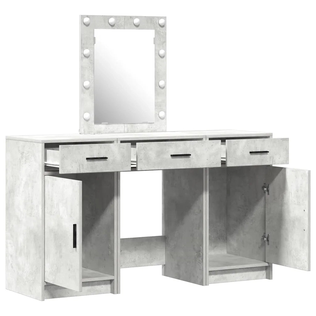 Toeletta | Tavolo da Trucco Grigio 50 x 41 x 135 cm Legno multistrato