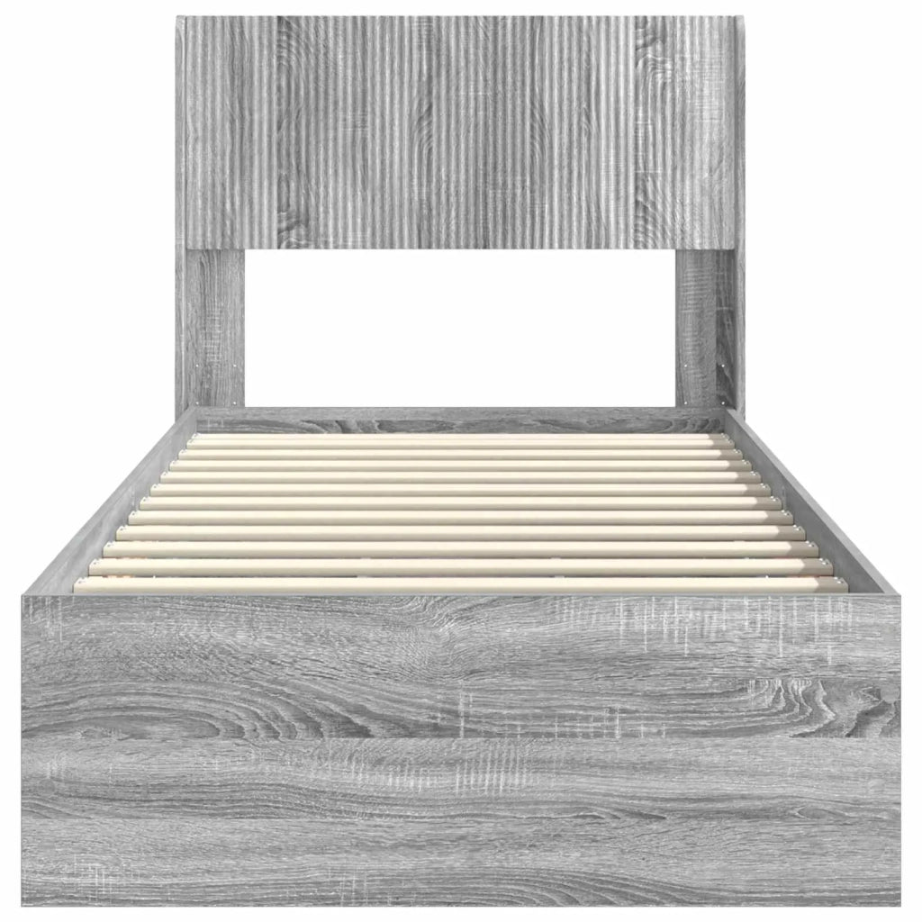 Struttura del letto con stoccaggio e testata Grigio Sonoma 3414340