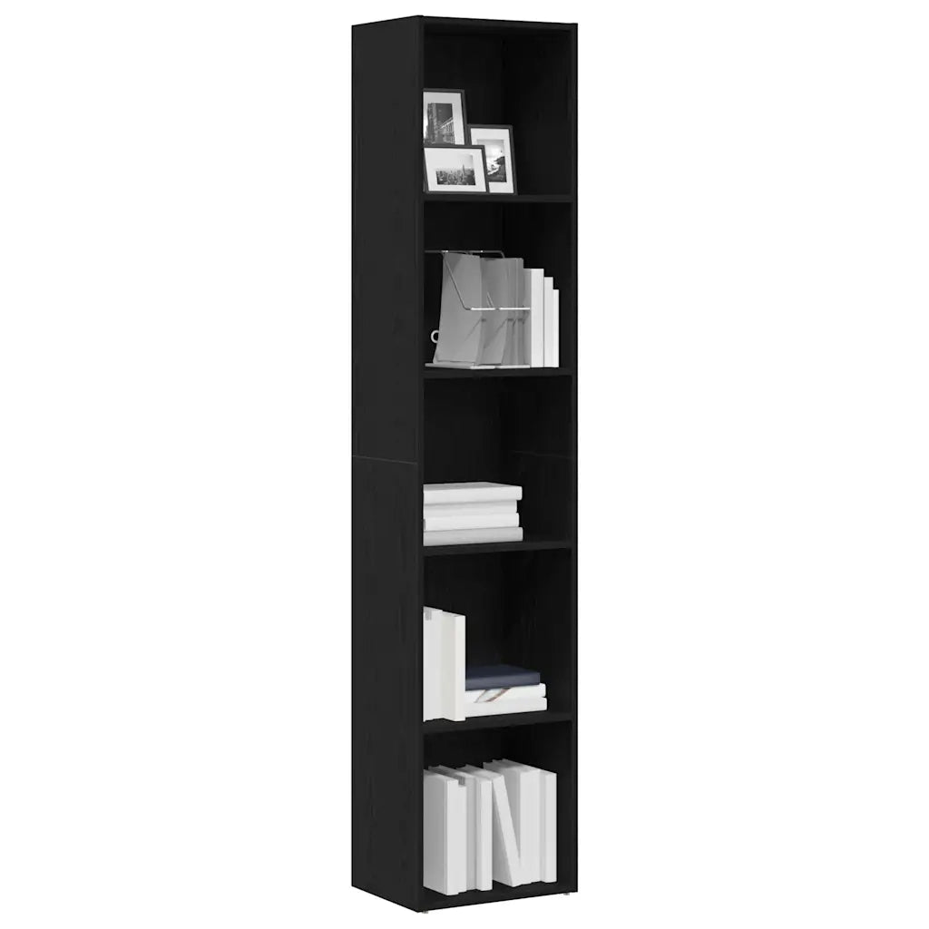 Libreria Rovere Nero 40x30x189 cm in Legno Multistrato