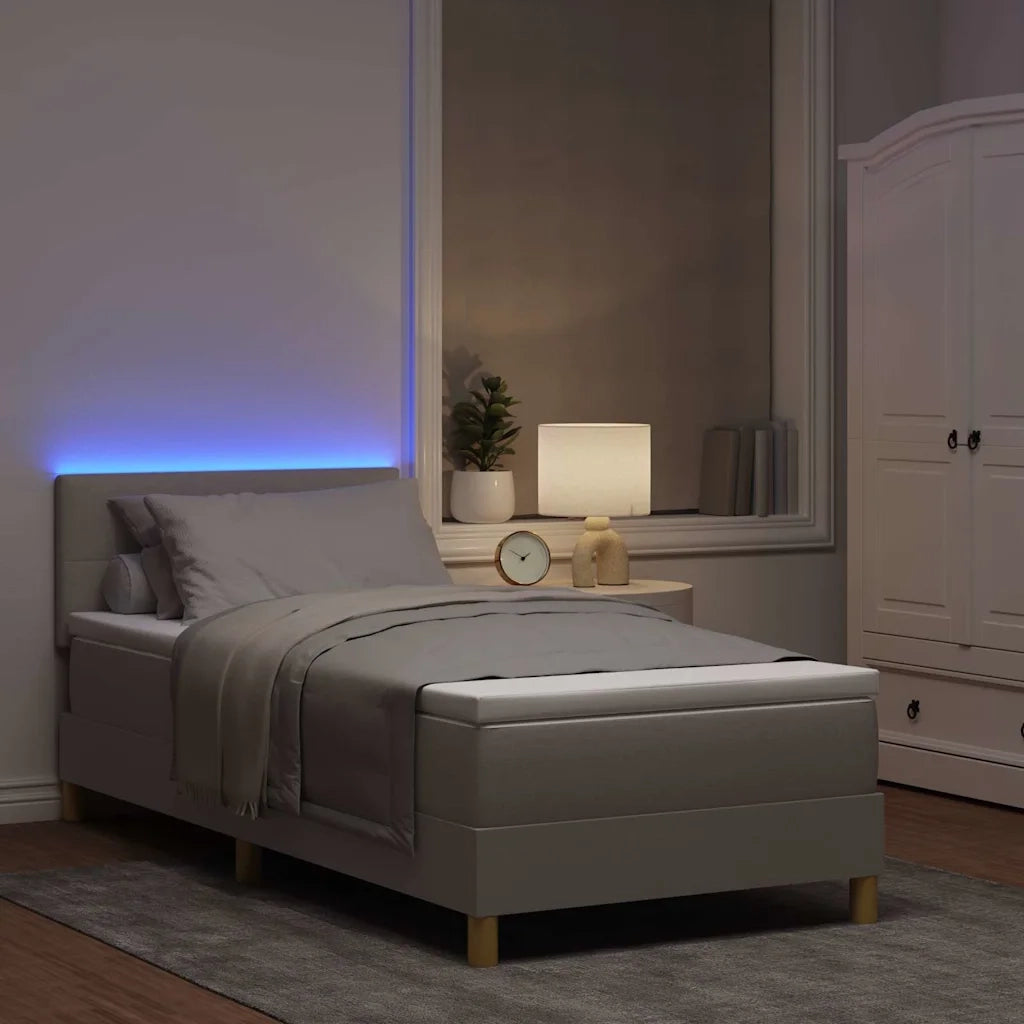 Letto a Sorgente LED con strisce LED Talpa 100 x 200 cm Tessuto 3342419
