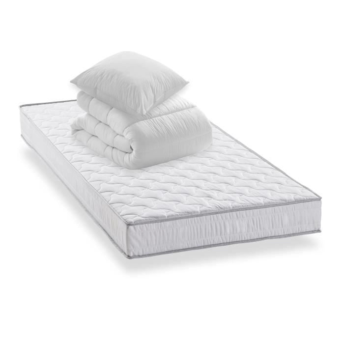 DEKO DREAM Pack Materasso Star 90x190 + Piumino 140x200 + Cuscino 60x60 - 16 cm