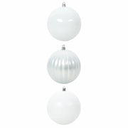 Set di Palle di Natale 3 pz-Decorazioni natalizie Bianco Plastica