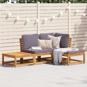 Set Salotto da Giardino 4pz con Cuscini Legno Massello Acacia 3214307