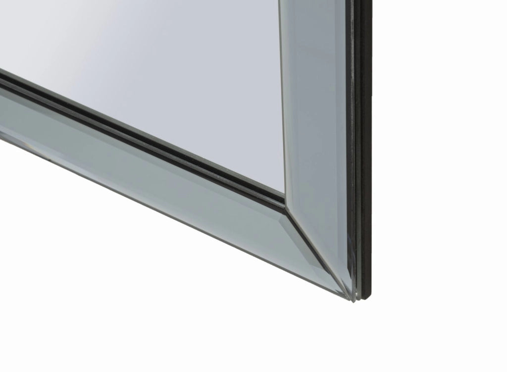 Specchio da Muro Ankara Grigio 85x1x100 cm in MDF e Vetro e Specchio Grigio