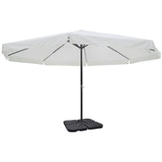 Grande ombrellone da esterno diametro 5 m in alluminio con base mobile bianco 02_0008145