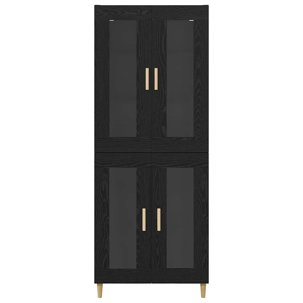 Credenza Rovere Nero 69,5 x 34 x 180 cm Legno multistrato 3416205