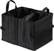 Borsa auto pieghevole - piccola dimensione - nero - chiusura con cerniera - 37 x 29 x 25 cm