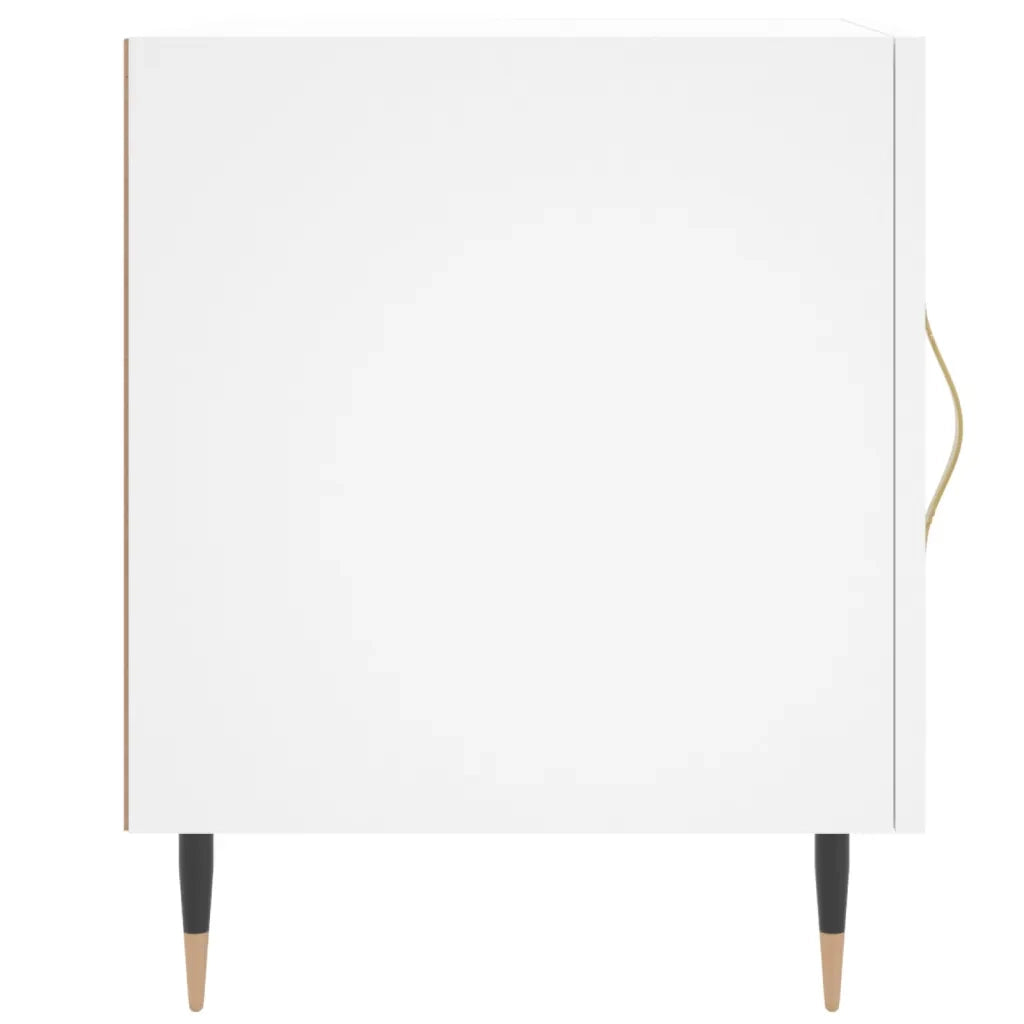 Comodini 2 pz Bianchi 40x40x50 cm in Legno Multistrato