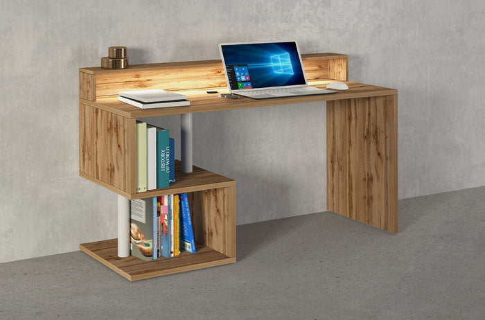 Scrivania a Giorno 140x60x92,5 cm Esse Rovere Wotan