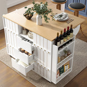 Isola cucina - Xylo - porte scorrevoli porta-spezie bianco