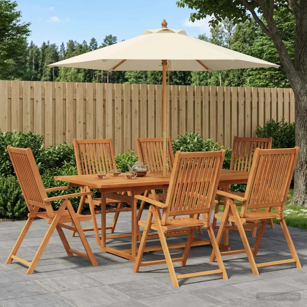 Set da pranzo da esterno con ombrellone 8 pz 3438553