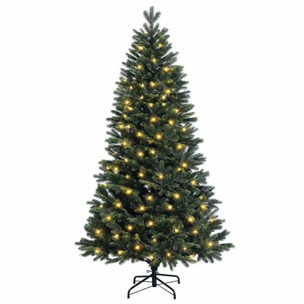 Albero di Natale Artificiale con Rami Pieghevoli 210 cm 300 LED 3466289