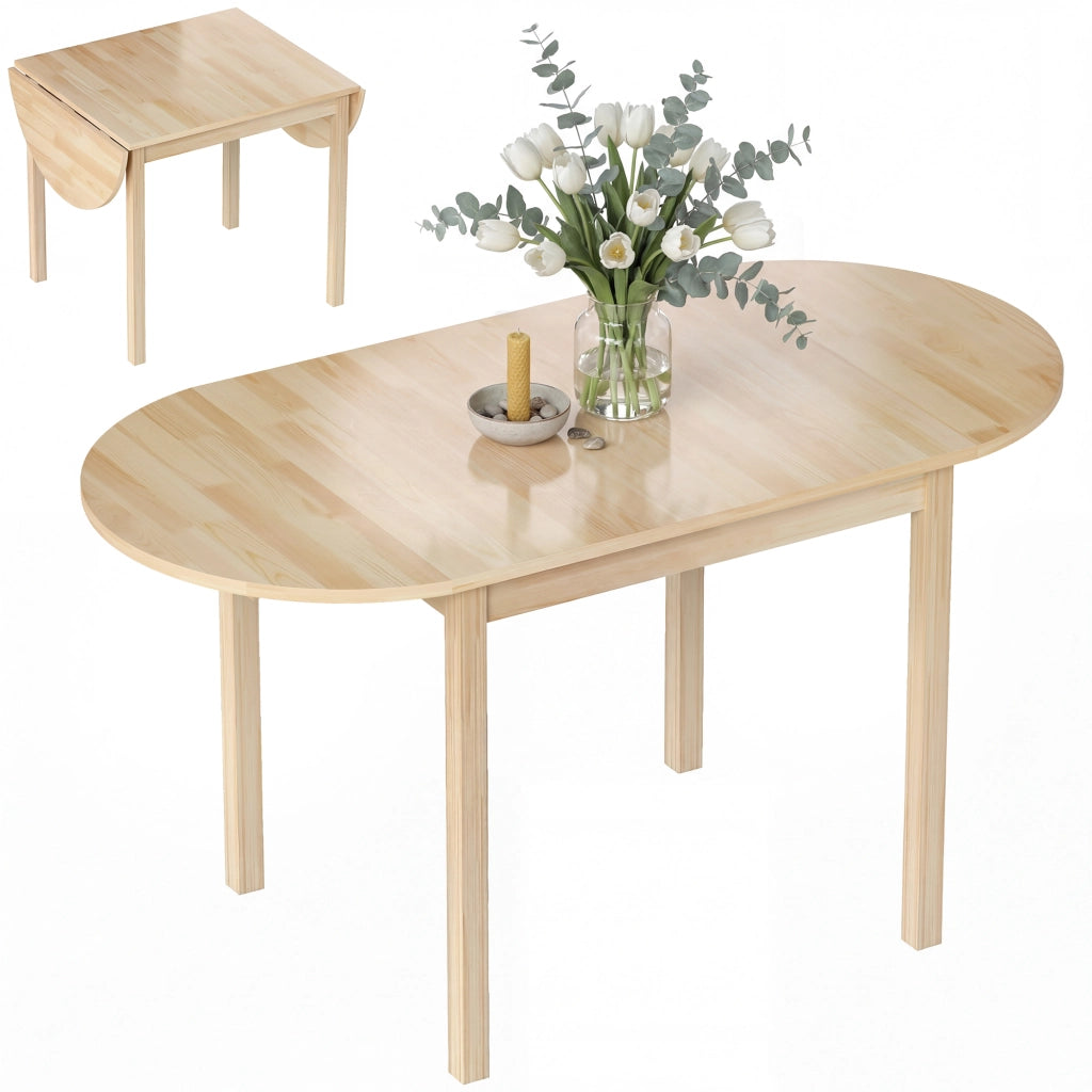 Tavolo da pranzo allungabile pieghevole ¨C zephmum ¨C legno 140x70x75 cm