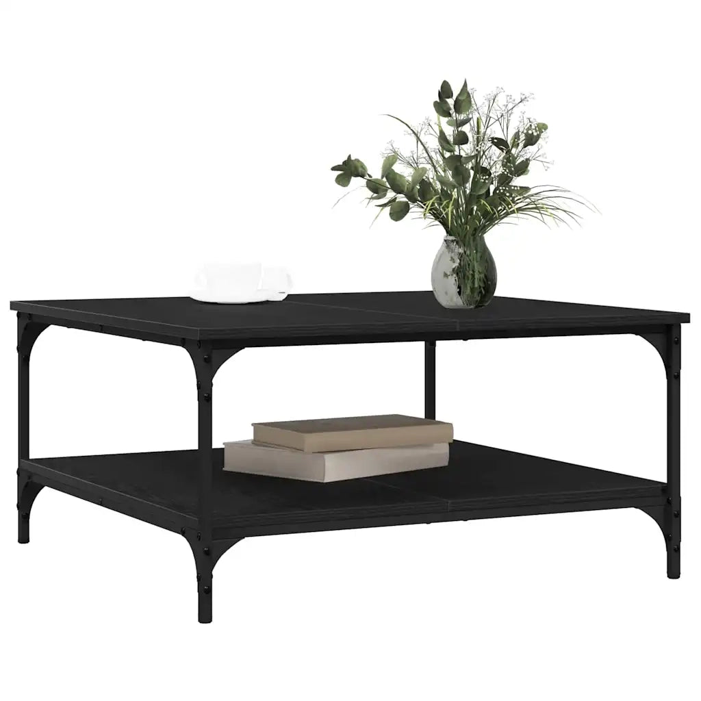 Tavolino da salotto Rovere nero 80 x 80 x 40 cm 883499