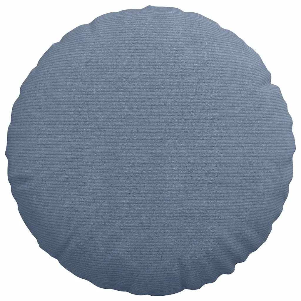 Cuscini per Seduta 2 pcs Blu Ø50 x 19 cm Tessuto in Cords