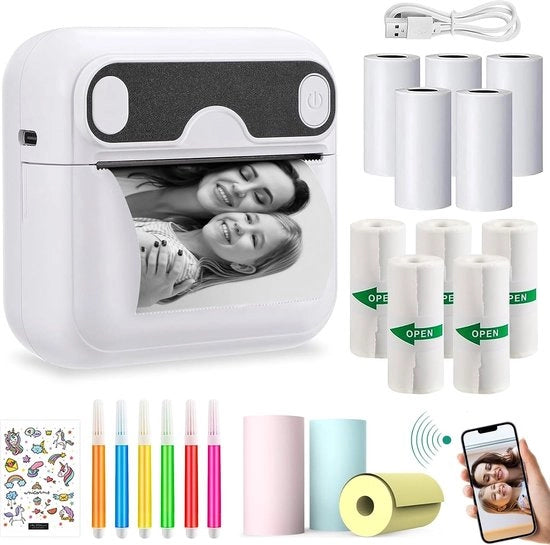 Stampante Mini - Kit di Avvio - Stampanti a Porta - Stampante Portatile - Stampante Mobili - Fotostampante